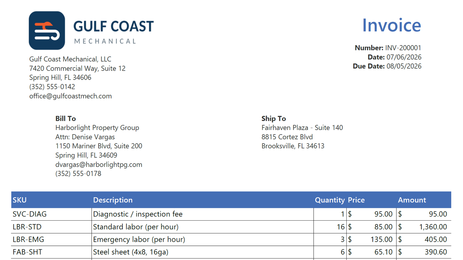 EG Quote and Invoice - Excel tool for creating quotes and invoices for trades and contractors